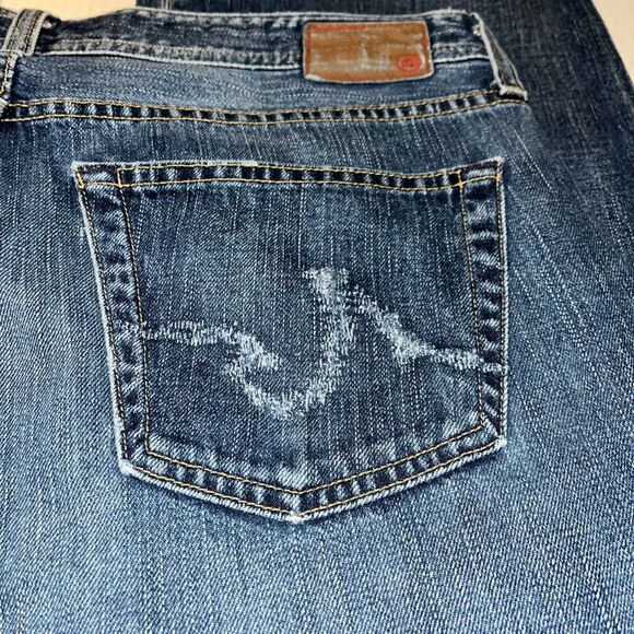 AG Adriano Goldschmied Men's Jeans The Hero Distressed Straight Leg Size 36 x 32 - Picture 11 of 12